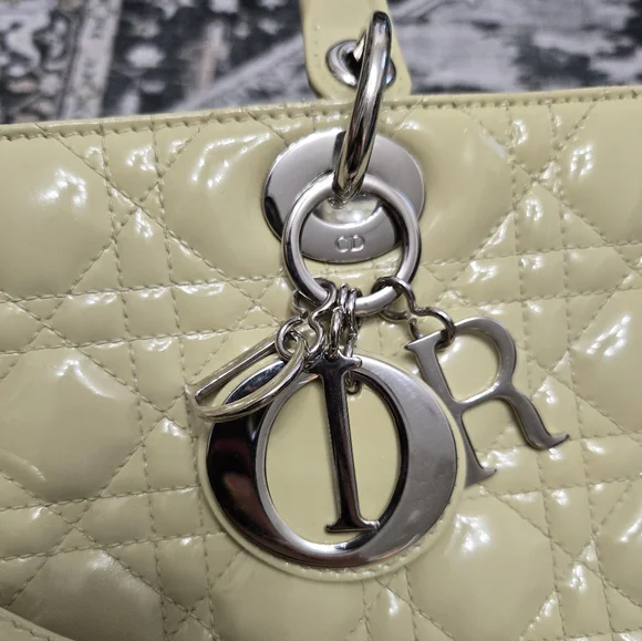Christian Dior Lady Dior Bag Cannage Quilt Patent Large - Picture 6 of 16